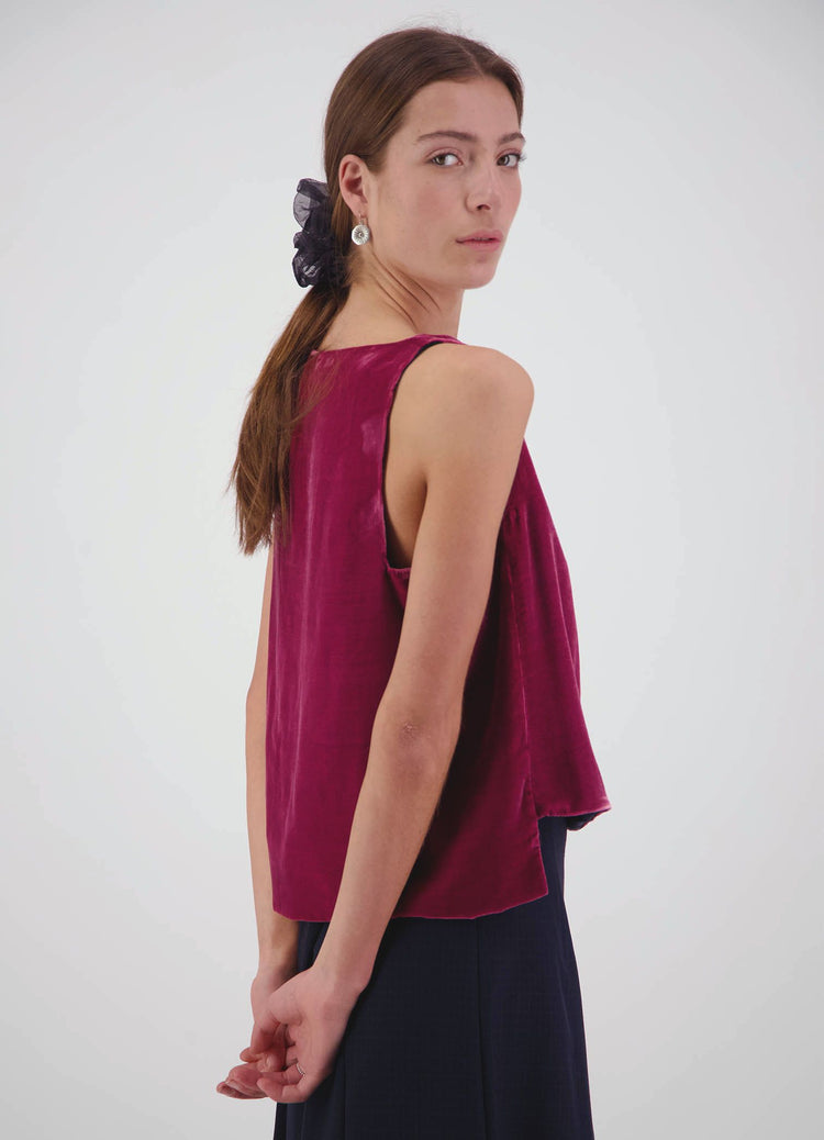 Sudden Miracles Top - Raspberry Velvet