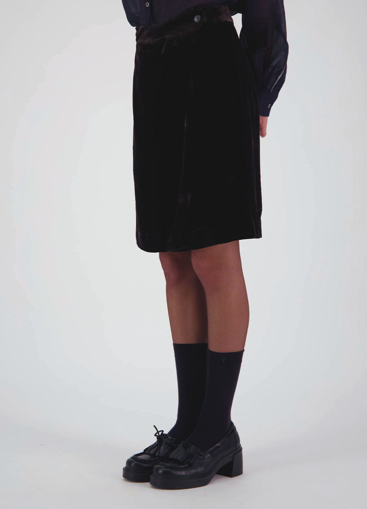 Passion Must Play Skirt - Chocolate Velvet