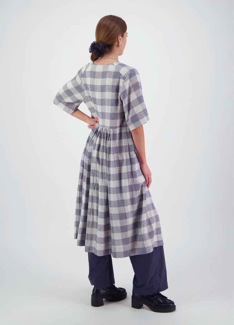 We'll See Stars Dress - Wool Blend Check