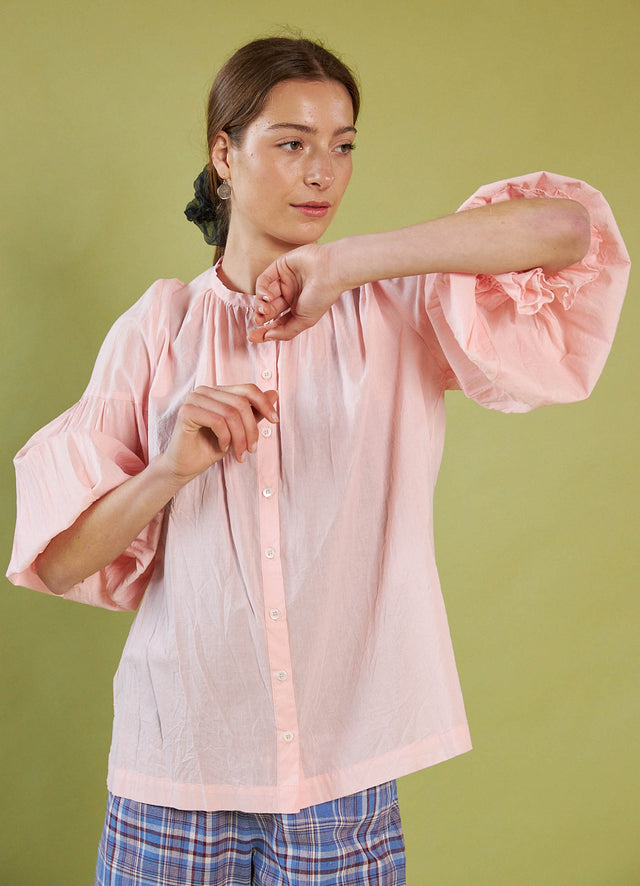 Passing of Time Blouse - Blush Cotton Voile