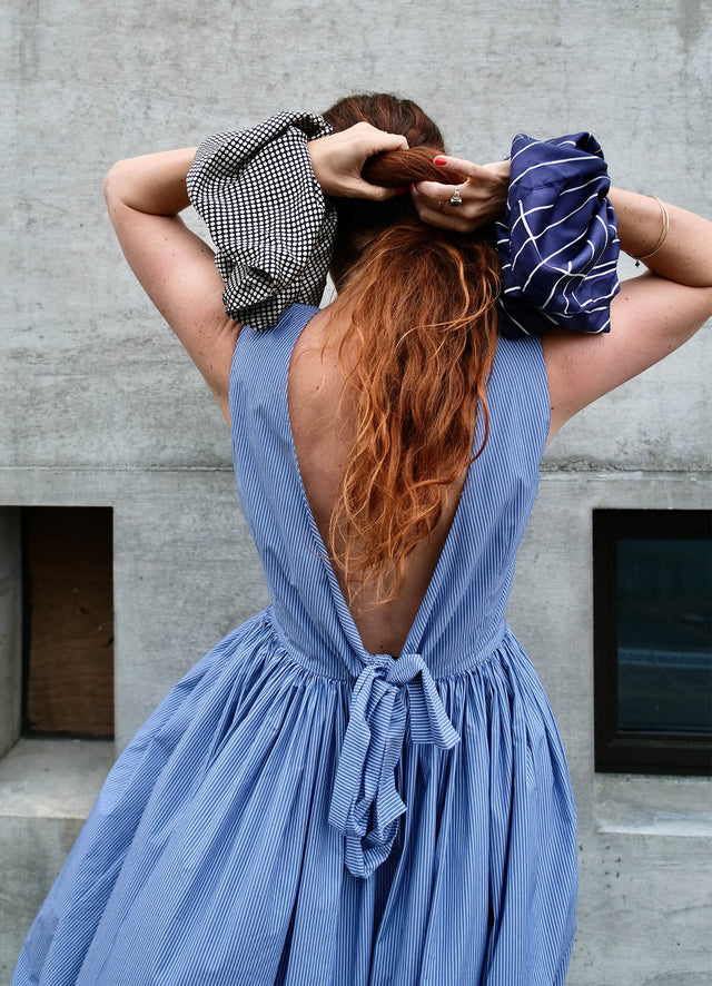 Oversized Scrunchie - Spotty Viscose Satin