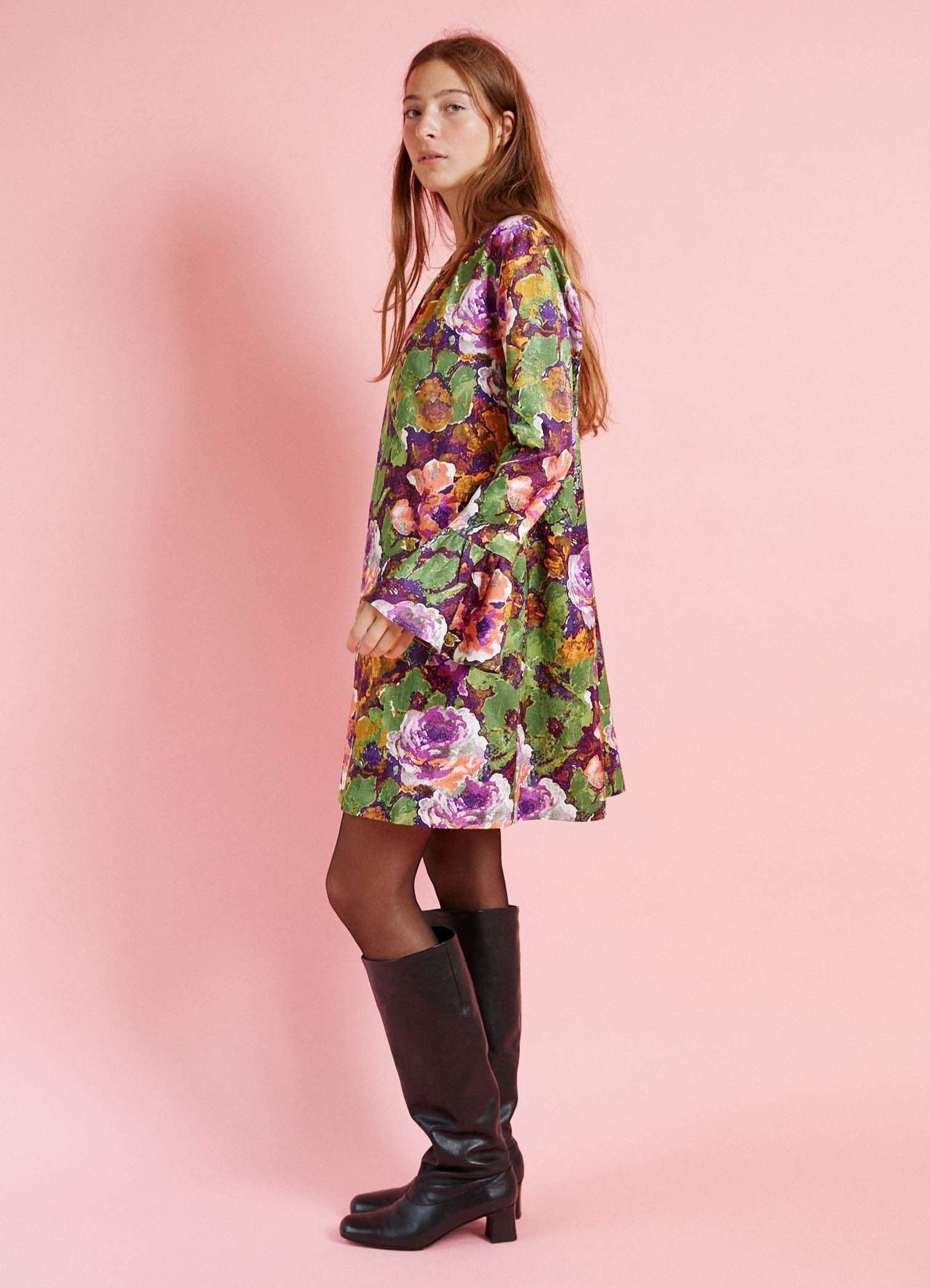 Turn Me Around Dress - Acid Flowers