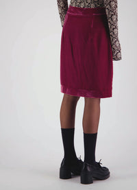 Passion Must Play Skirt - Raspberry Velvet