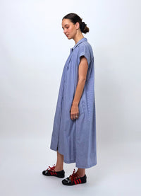Dream Operator Dress - Pinstripe Cotton