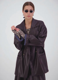 Already There Jacket -Chocolate Leatherette