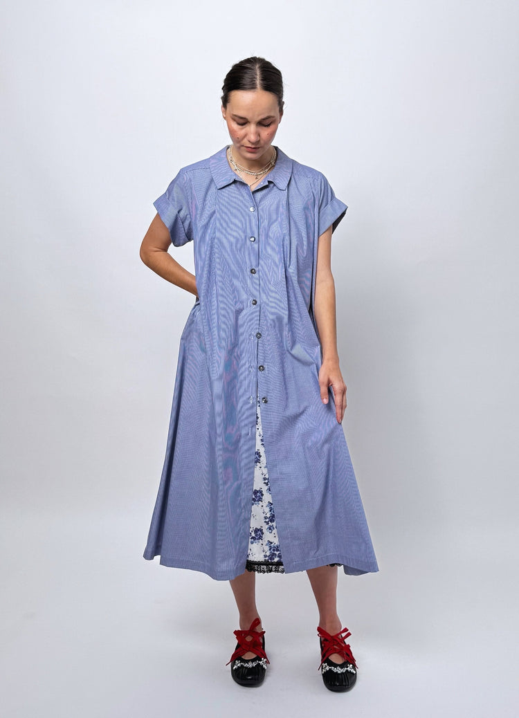 Dream Operator Dress - Pinstripe Cotton