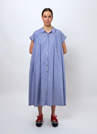 Dream Operator Dress - Pinstripe Cotton
