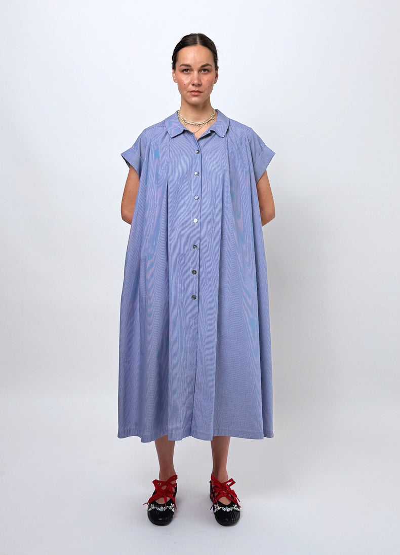 Dream Operator Dress - Pinstripe Cotton