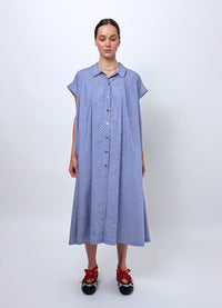 Dream Operator Dress - Pinstripe Cotton