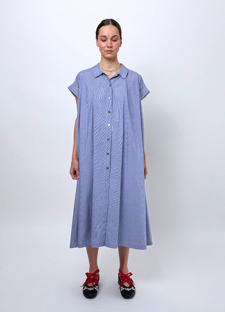 Dream Operator Dress - Pinstripe Cotton
