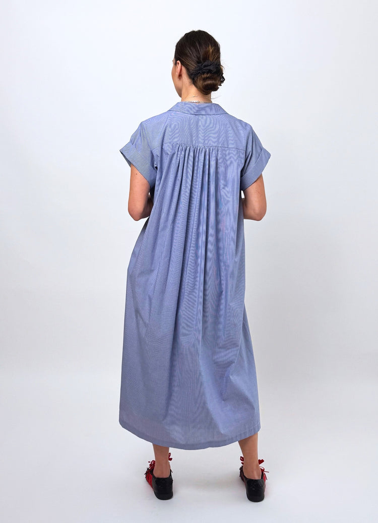 Dream Operator Dress - Pinstripe Cotton