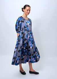 Happy All Day Dress - Hammered Silk Flowers