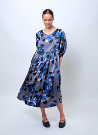 Happy All Day Dress - Hammered Silk Flowers