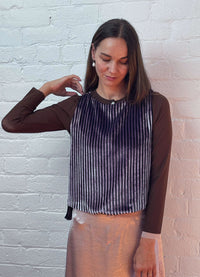 Sudden Miracles - Stripe Velvet Top