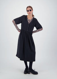 We'll See Stars Dress - Black Sand Wash Cupro
