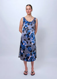 This is the Moment Lace Slip Dress - Silk Flowers