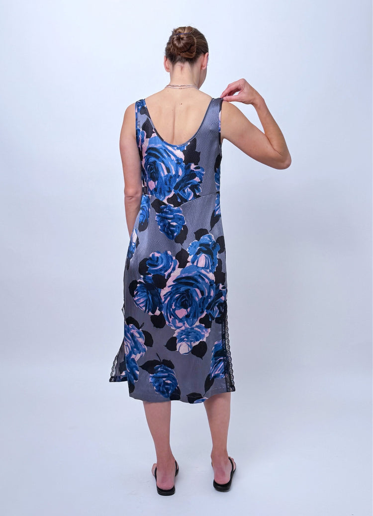 This is the Moment Lace Slip Dress - Silk Flowers