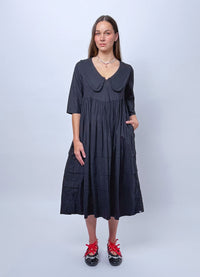 Run the World Dress - Black Cotton Voile