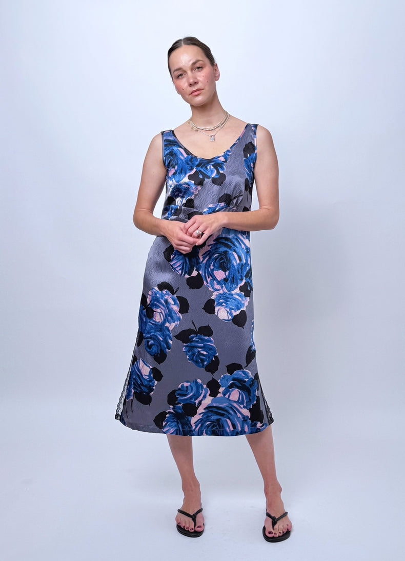 This is the Moment Lace Slip Dress - Silk Flowers