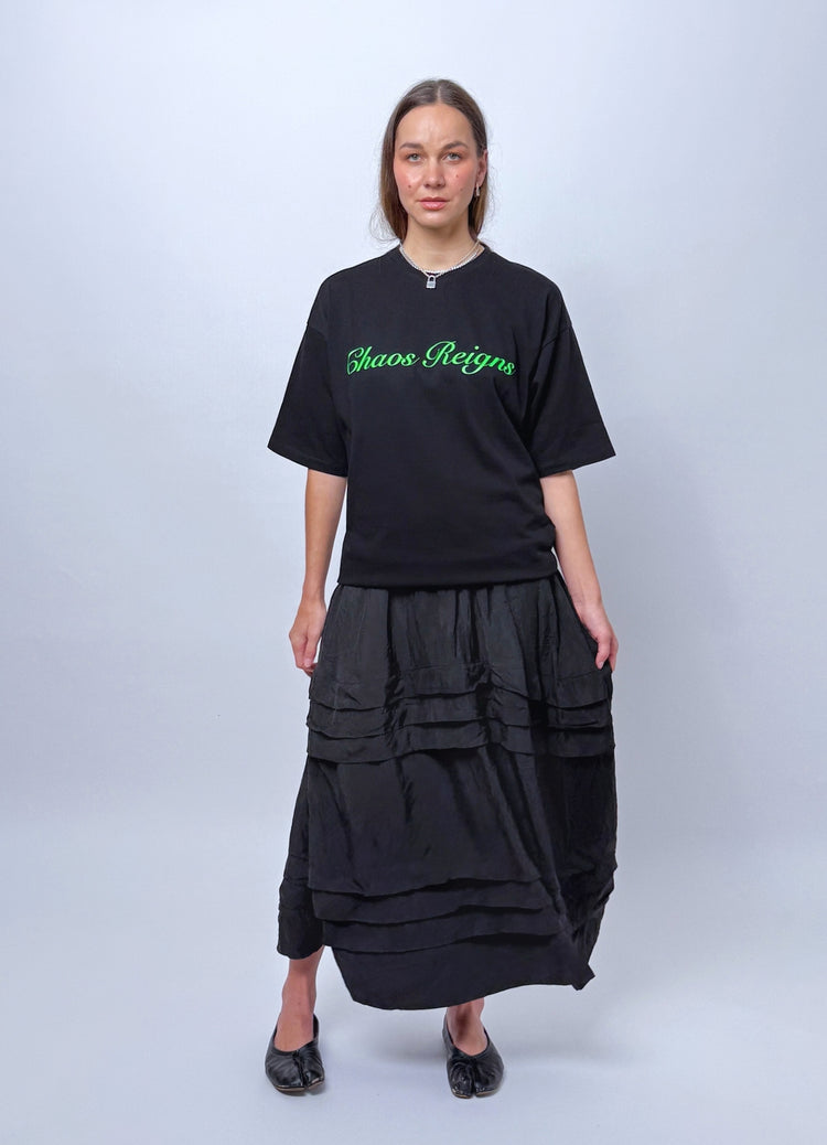 Remain in Light Skirt - Black Sand Washed Cupro
