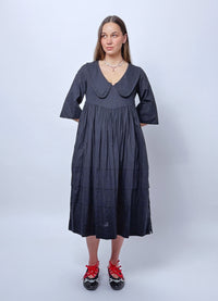 Run the World Dress - Black Cotton Voile