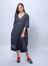 Run the World Dress - Black Cotton Voile