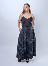 Remain in Light Skirt - Black Cotton Spots