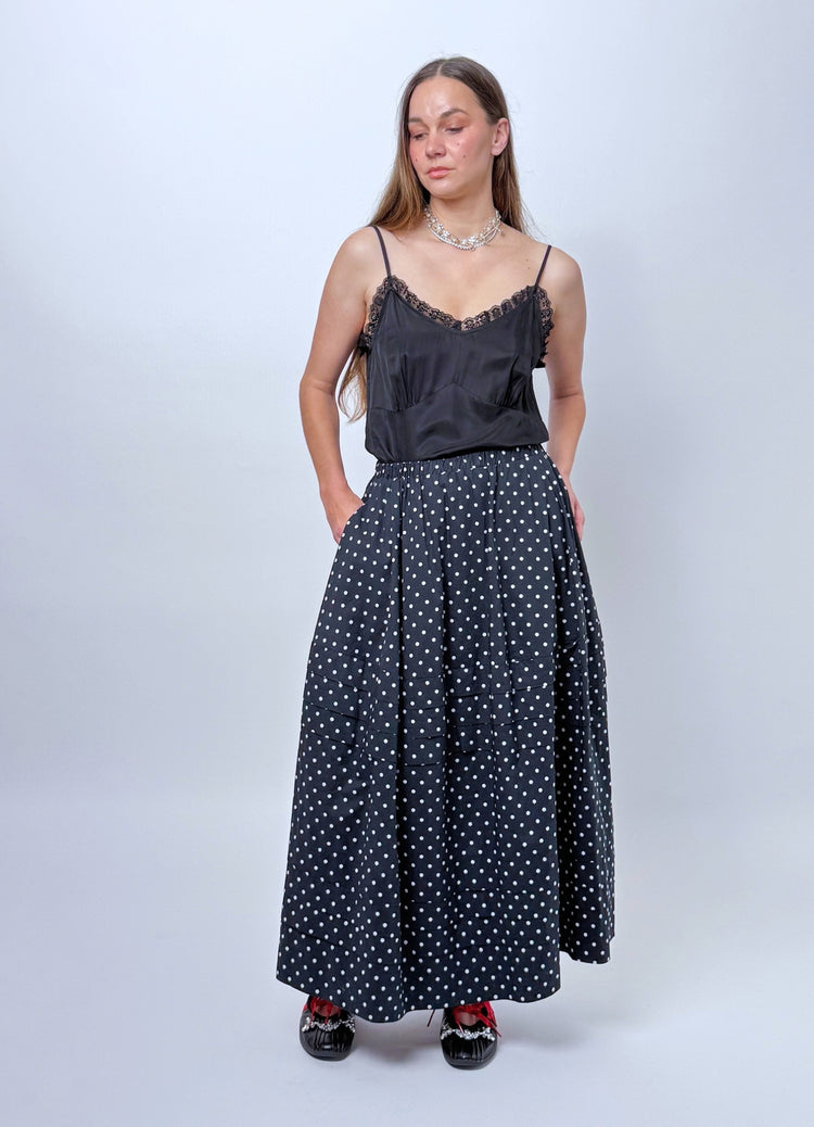 Remain in Light Skirt - Black Cotton Spots