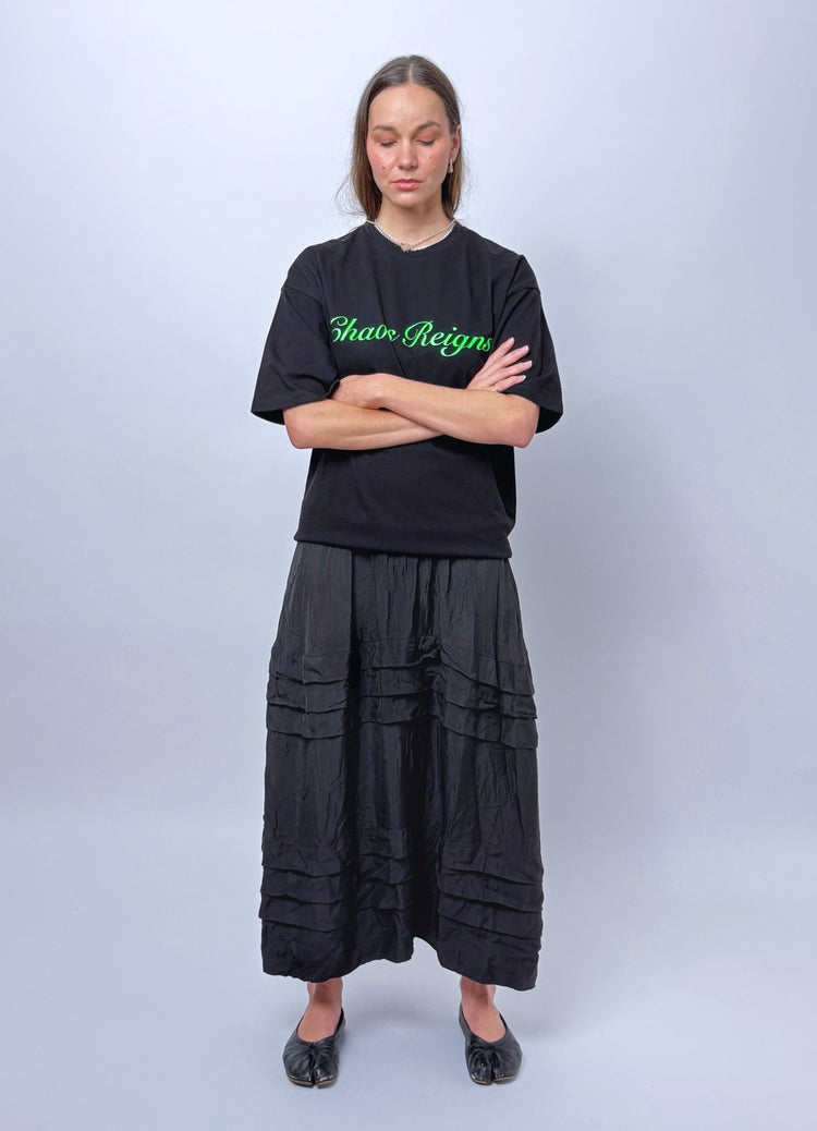 Remain in Light Skirt - Black Sand Washed Cupro