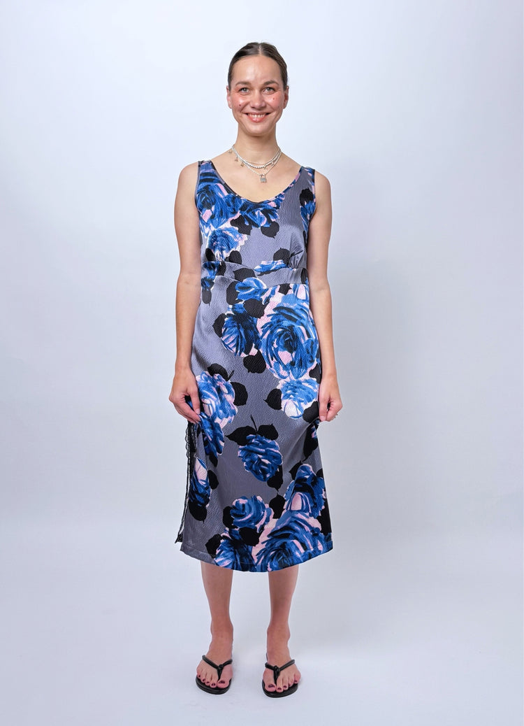 This is the Moment Lace Slip Dress - Silk Flowers