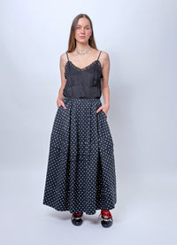 Remain in Light Skirt - Black Cotton Spots