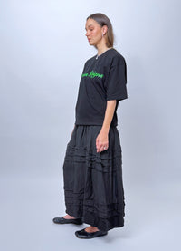 Remain in Light Skirt - Black Sand Washed Cupro