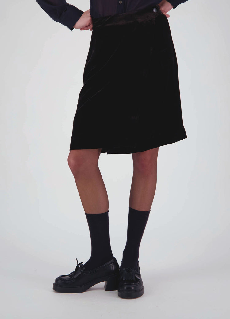 Passion Must Play Skirt - Chocolate Velvet