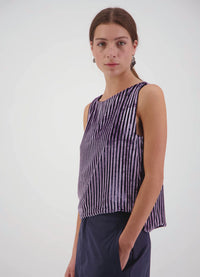 Sudden Miracles - Stripe Velvet Top