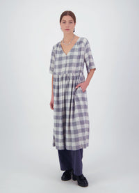 We'll See Stars Dress - Wool Blend Check