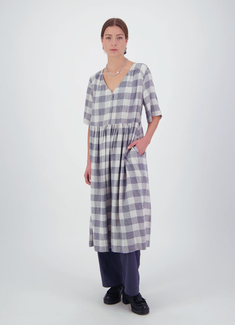 We'll See Stars Dress - Wool Blend Check