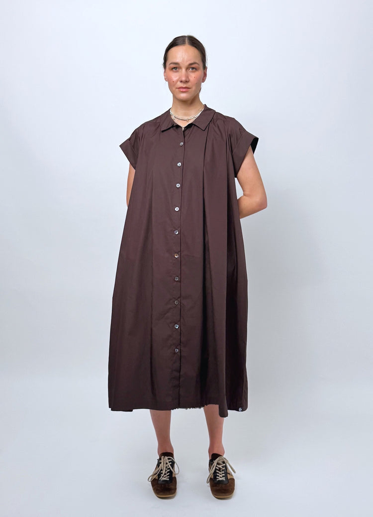 Dream Operator Dress - Chocolate Cotton