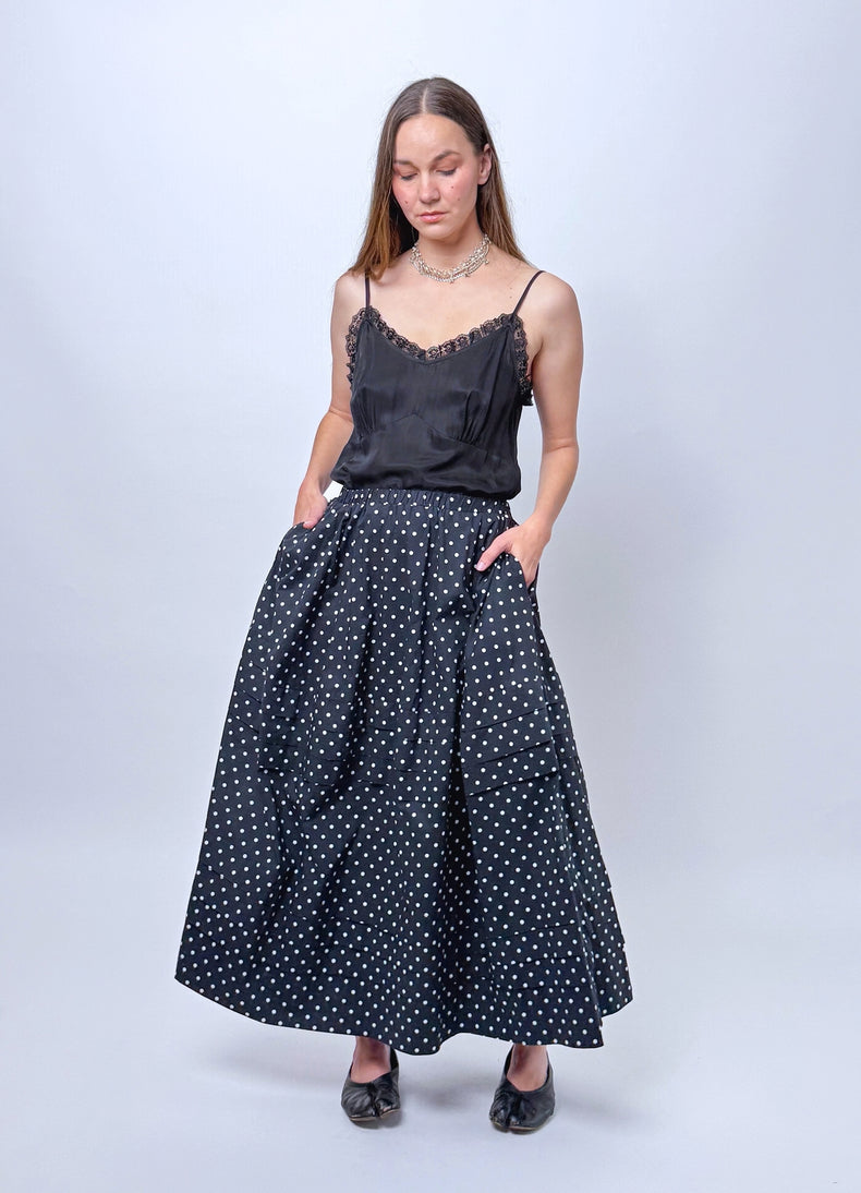 Remain in Light Skirt - Black Cotton Spots