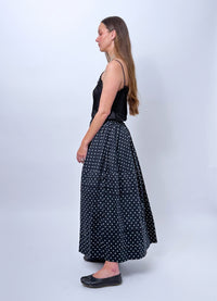 Remain in Light Skirt - Black Cotton Spots