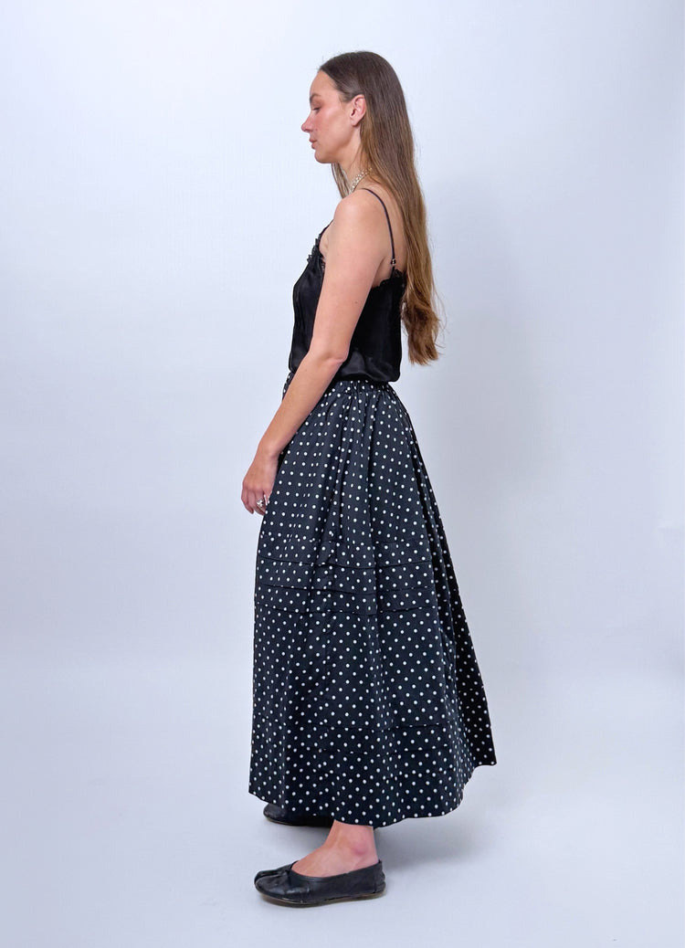 Remain in Light Skirt - Black Cotton Spots