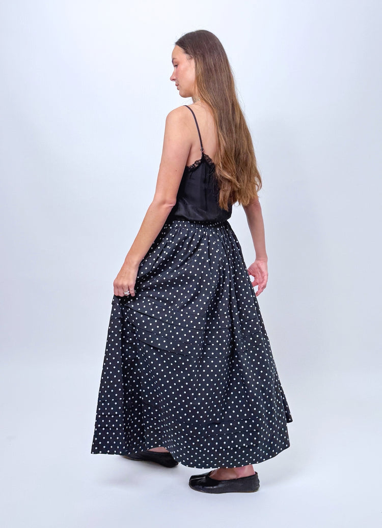 Remain in Light Skirt - Black Cotton Spots