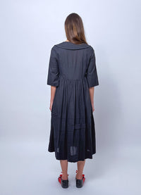 Run the World Dress - Black Cotton Voile