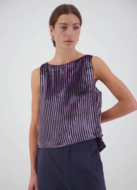 Sudden Miracles - Stripe Velvet Top