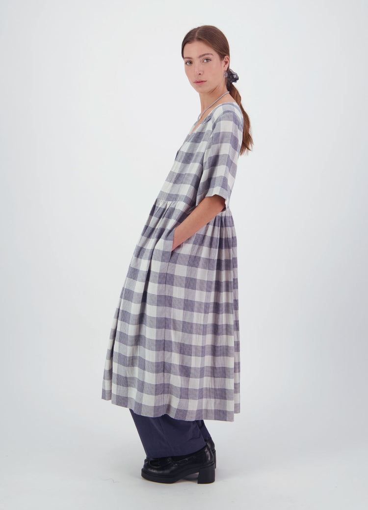 We'll See Stars Dress - Wool Blend Check