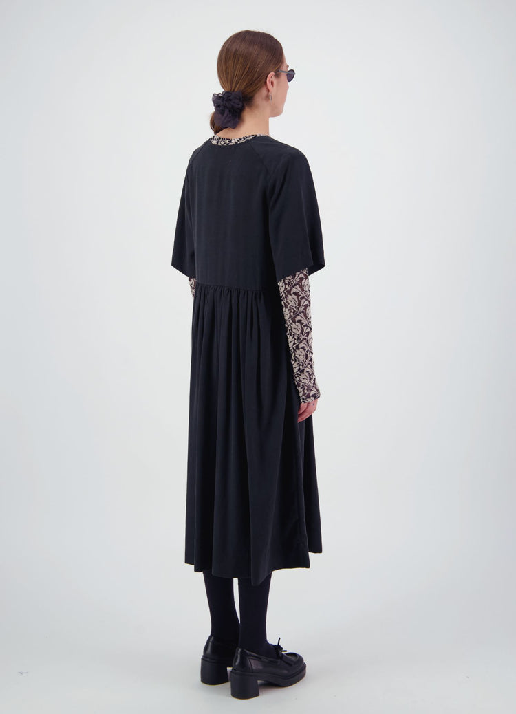 We'll See Stars Dress - Black Sand Wash Cupro