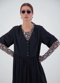 We'll See Stars Dress - Black Sand Wash Cupro