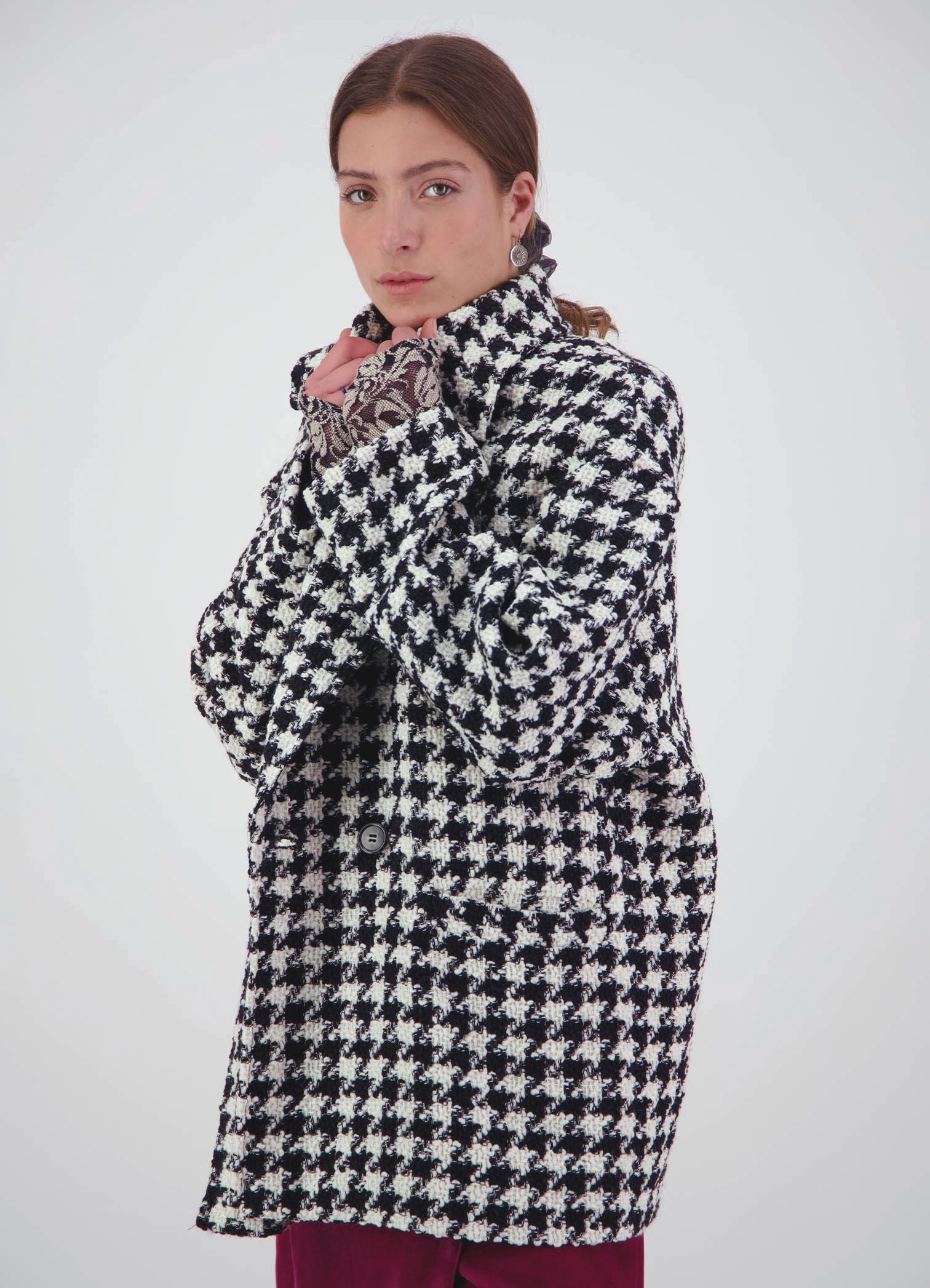 Already There Jacket - Houndstooth Tweed