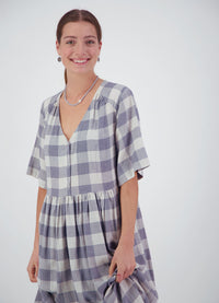 We'll See Stars Dress - Wool Blend Check