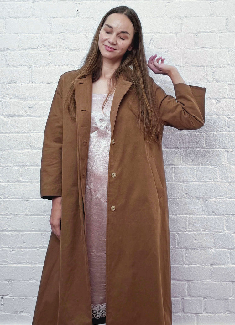 Famous All Over Duster - Tabac Washer Cotton