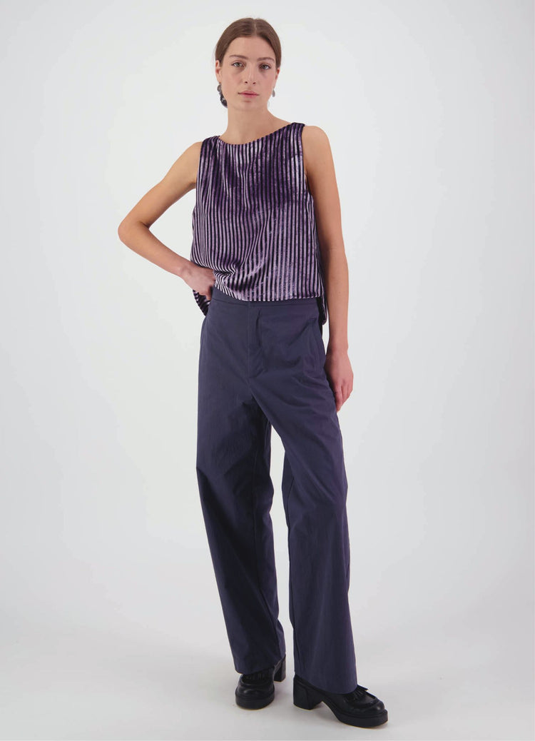 Sudden Miracles - Stripe Velvet Top